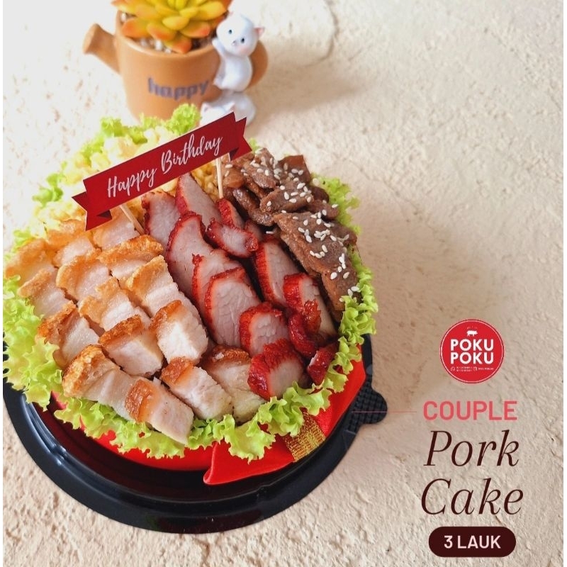 

COUPLE PORK CAKE 2 orang (3 lauk) by POKU POKU - Birthday Anniversary Food Hampers Hamper Ulang Tahun Hadiah Gift