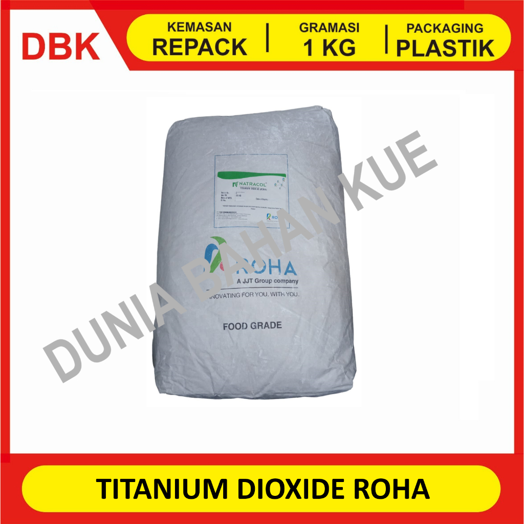 

NATRACOL TITANIUM DIOXIDE FOOD GRADE - 1 KG / PEWARNA MAKANAN FOOR GRADE