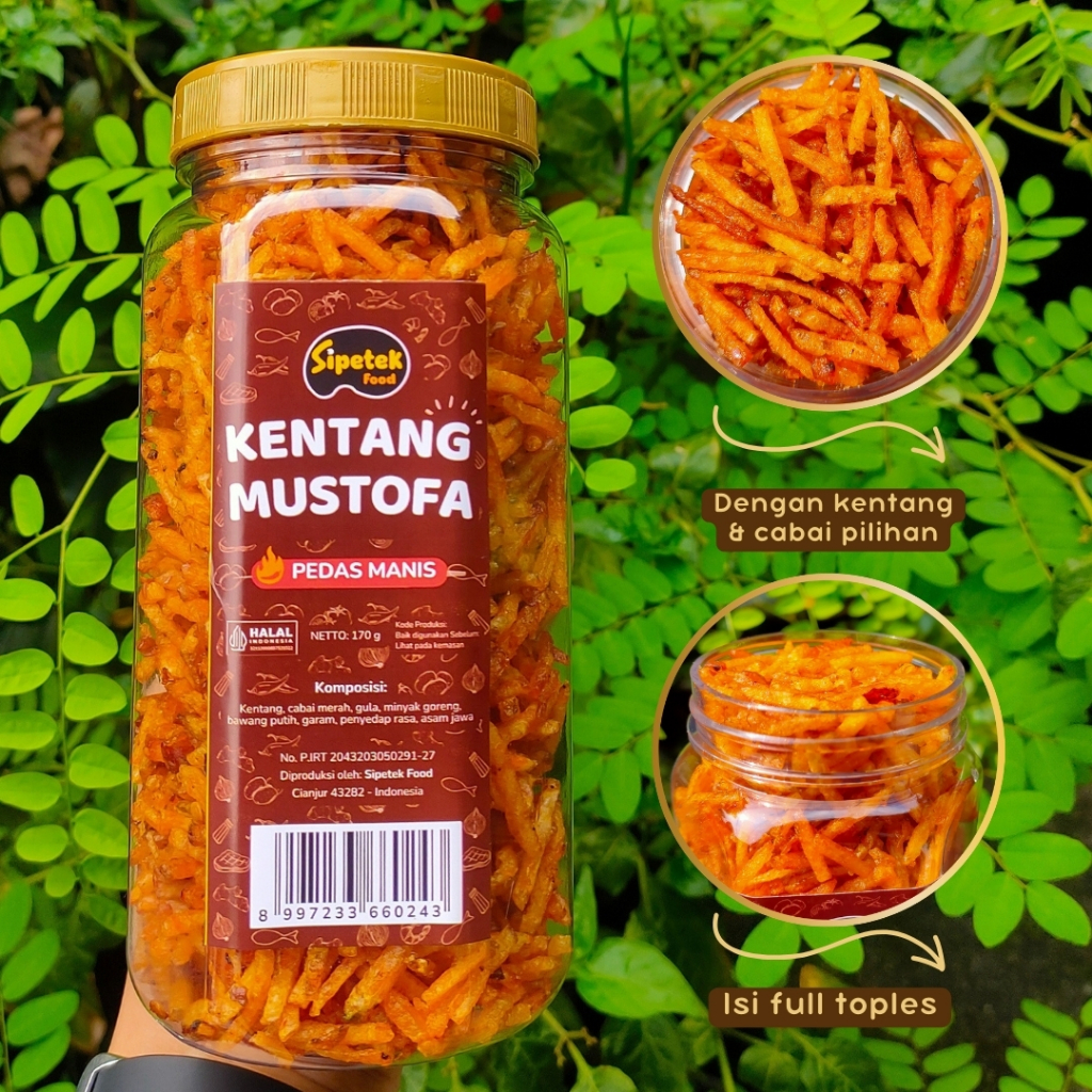 

Kering Kentang Mustofa Sipetek Toples 170gr