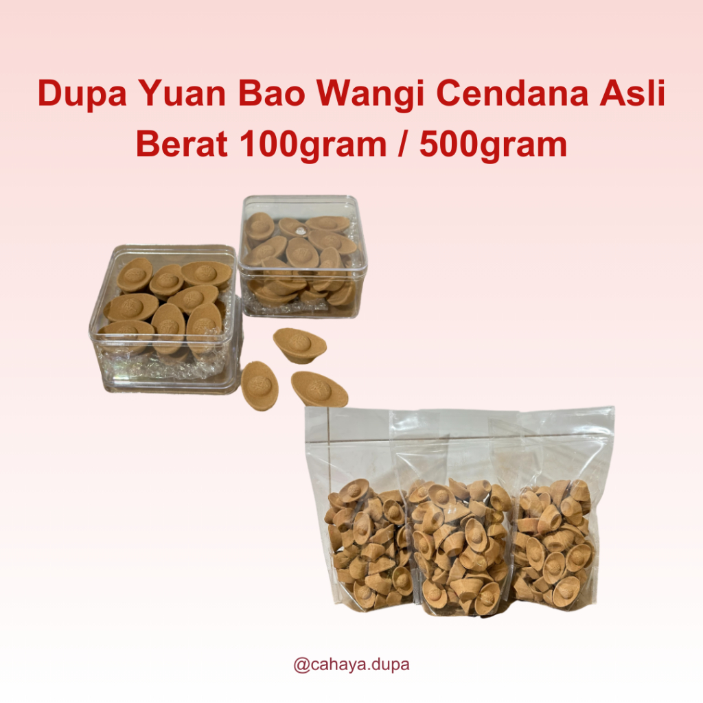 YuanBao / Yuan Bao / YenBao / Dupa YuanBao Cendana Asli 100gram/500gram