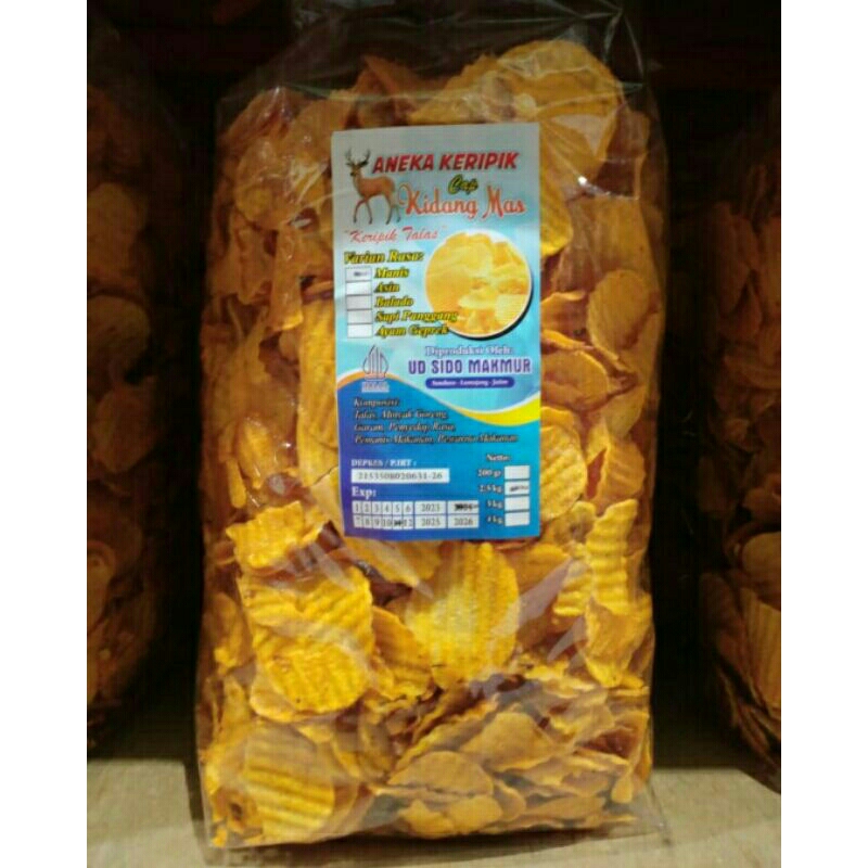 

Kijang Mas Cemilan Keripik Talas Bergelombang Termurah