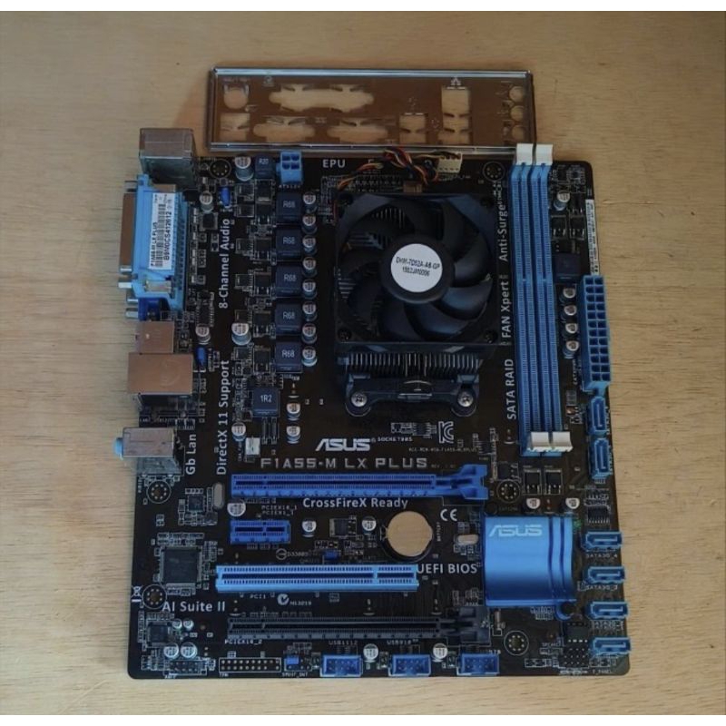 PAKET AMD APU A4 3300 DAN MOBO ASUS FM1 DAN FAN