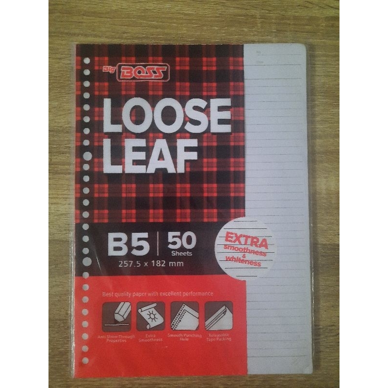 

LOOSE LEAF B5 50 LEMBAR / ISI BINDER B5 (ISI 50 LEMBAR)