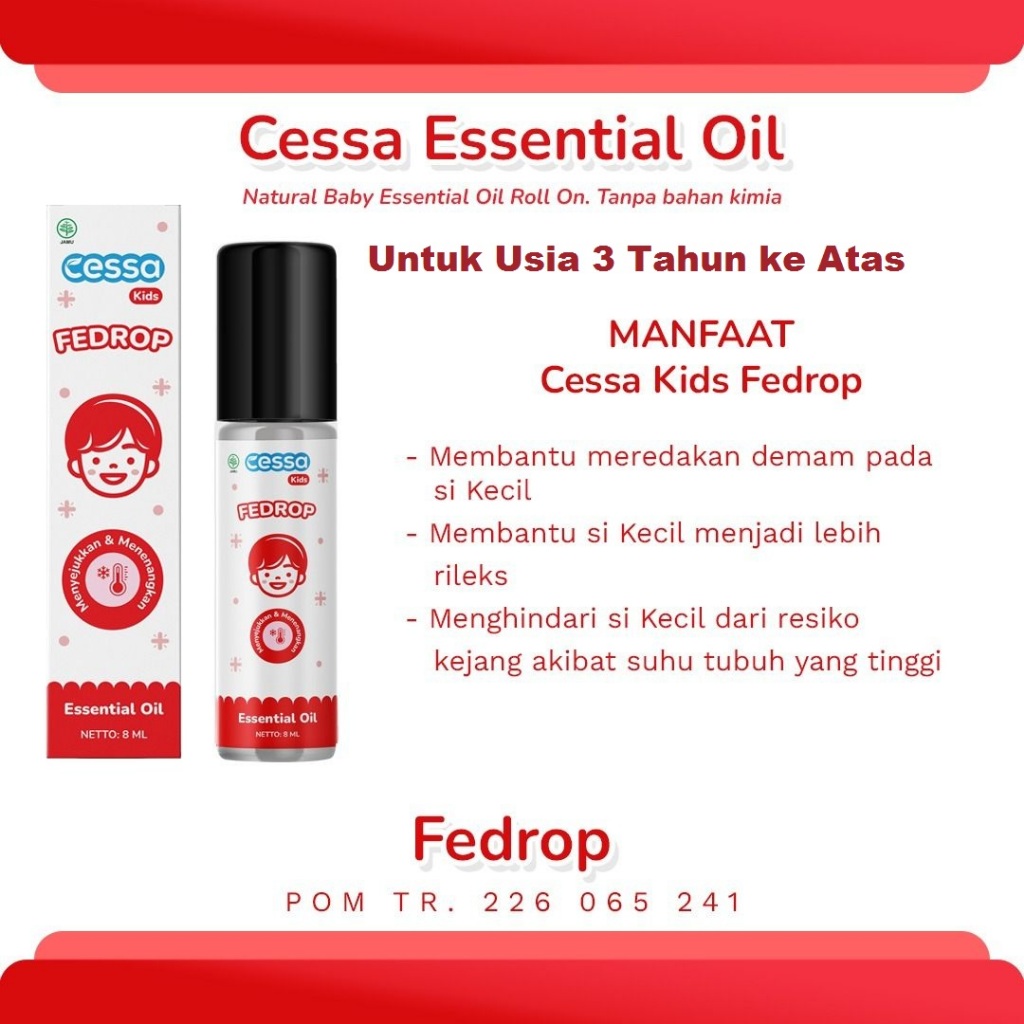 Cessa Kids Fedrop - Cessa Merah - Meredakan Demam - Penurun Panas