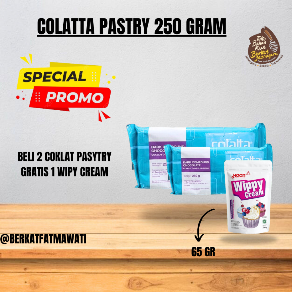 

SPESIAL PROMOOOO!!!! COLATA PASTRY 250 GRAM / COKLAT COLATTA