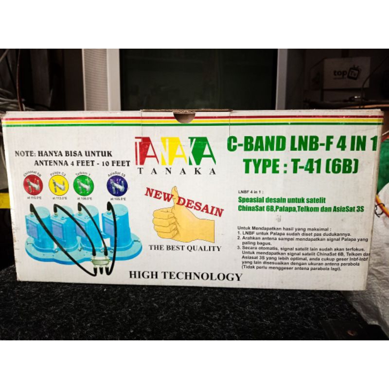 lnb tanaka 4in1 antena c band parabola besar
