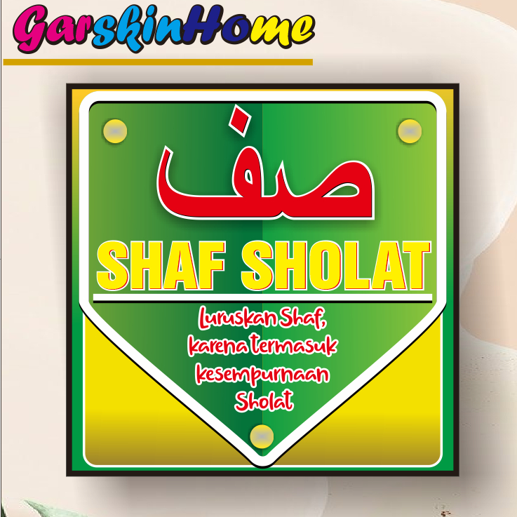 

Stiker shaf sholat,luruskan barisan sholat waterproof