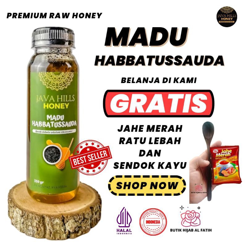 

Madu Javahills honey Habbatussauda herbal mengobati kolesterol / Jantung mumtaz java bisa COD 330gr