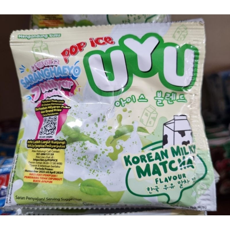 

pop ice uyu rasa korean milk matcha renceng isi 10pcs