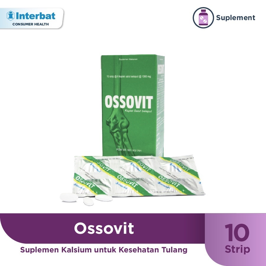 Ossovit Tablet - Ossovit Sirup - Suplemen Kalsium untuk Kesehatan Tulang