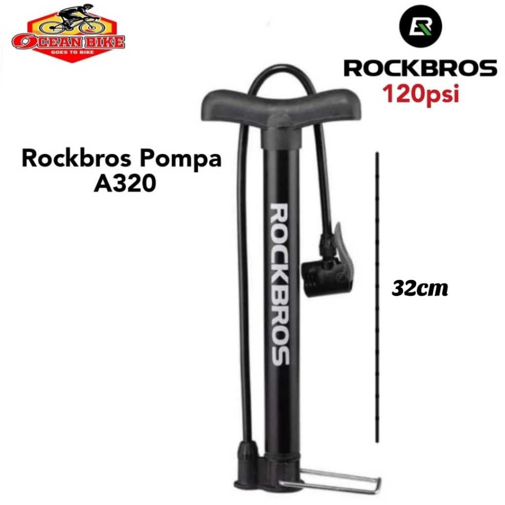 ROCKBROS Pompa Ban Sepeda Motor Bola A320 Bike Air Pump Alluminuim 120 psi