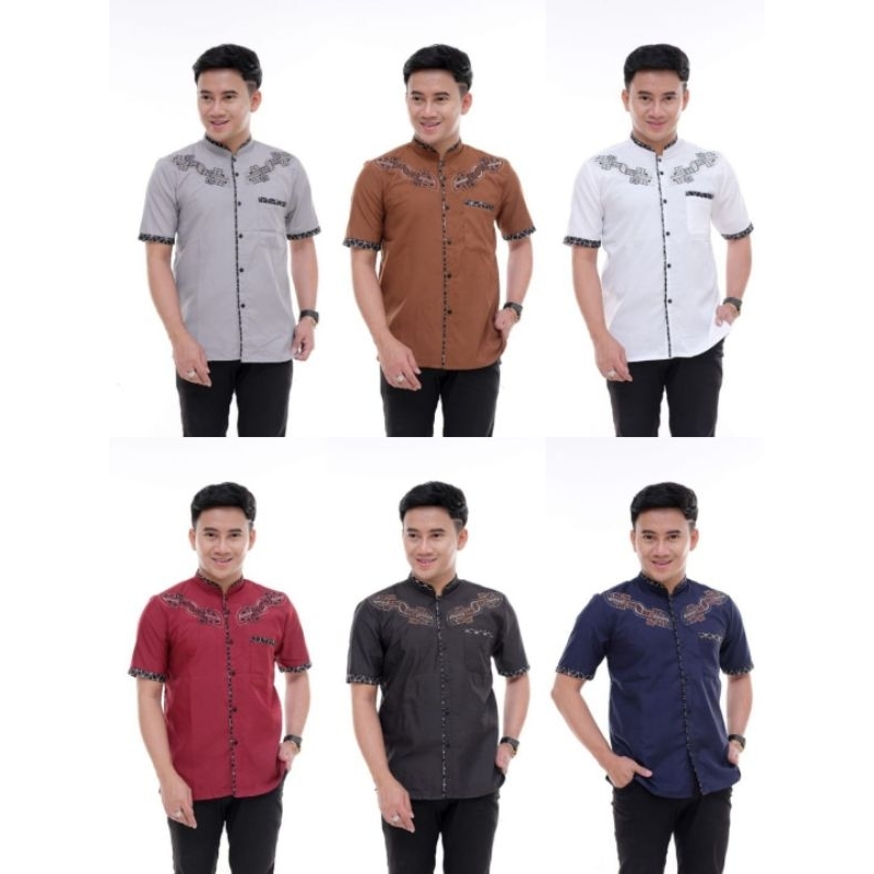 BAJU KOKO PRIA LENGAN PENDEK | KEMEJA KOKO PRIA LENGAN PENDEK | BAJU KOKO PRIA LENGAN PENDEK KOMBINA