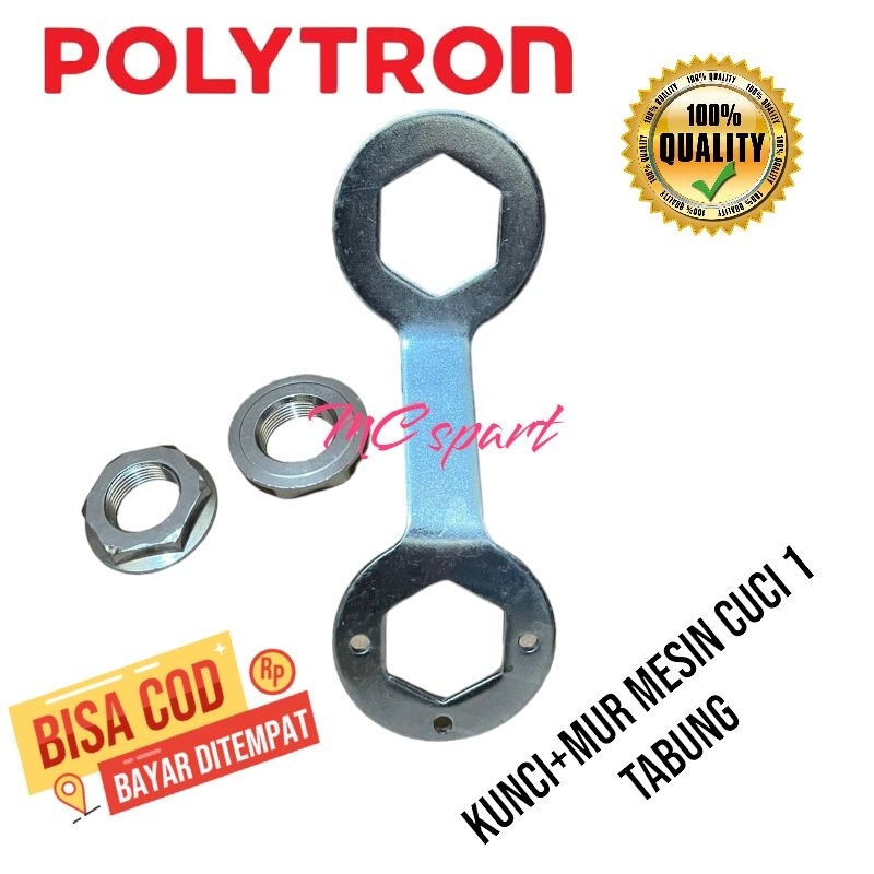 Set kunci+ mur gearbox mesin cuci POLYTRON 1 tabung