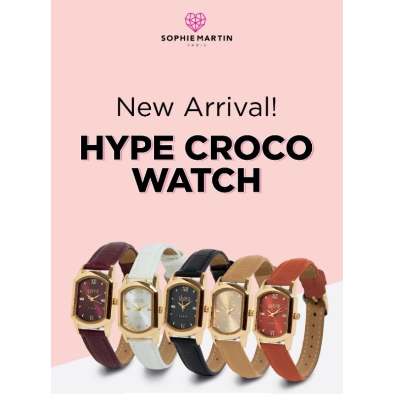 Jam Tangan Wanita Sophie Martin Hype Croco  Original Berkualitas Terbaik