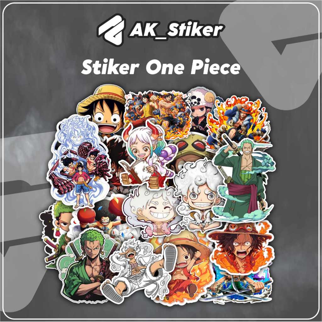 

COD [57 Pcs] Stiker Aesthetic Anime One Piece Vinyl Waterproof untuk Dekorasi Laptop Helm Thumblr Ipad motor dll