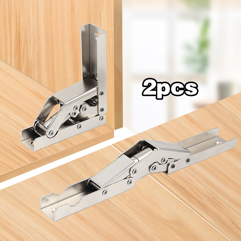 2PCS Engsel Lipat Engsel 90 Derajat Engsel Tanpa Coak Braket Lipat 90 Derajat Serba Guna