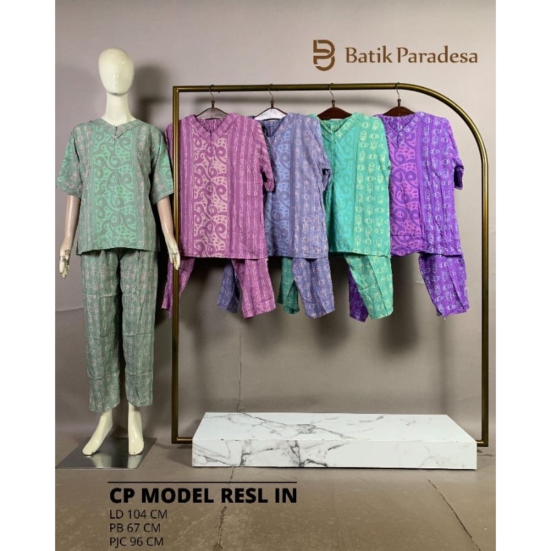 Daster Batik Pekalongan Setelan Celana Panjang Model Resleting All size Batik Paradesa By Batik Huza