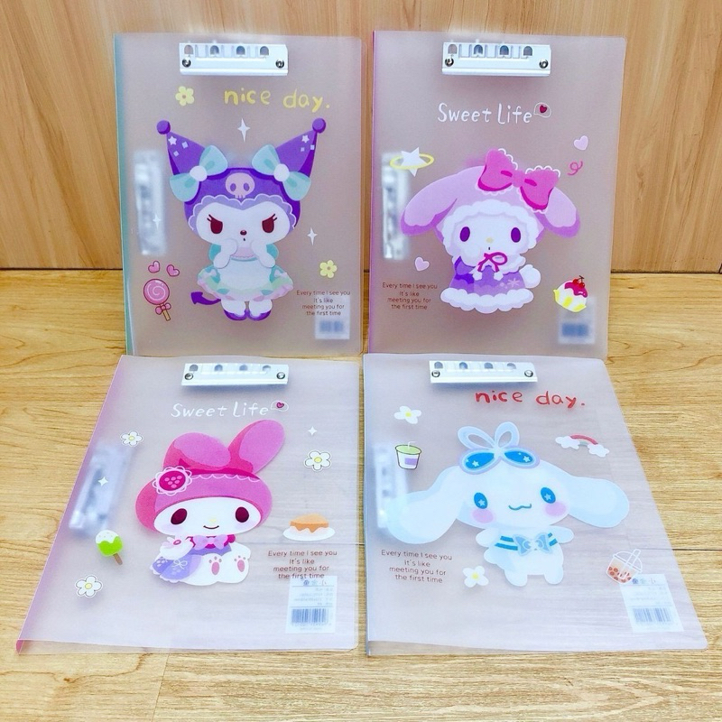 

A4 File Clip Board/Writing Pad/Papan Klip Ujian Sanrio