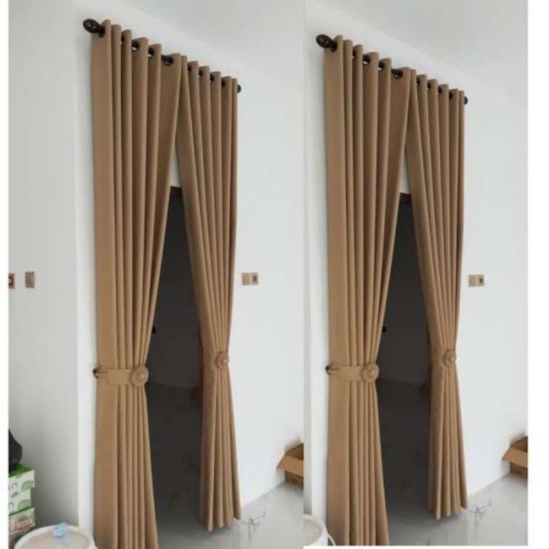 Gorden Blackout Premium Polos Tebal  Panjang 250cm Jendela Minimalis