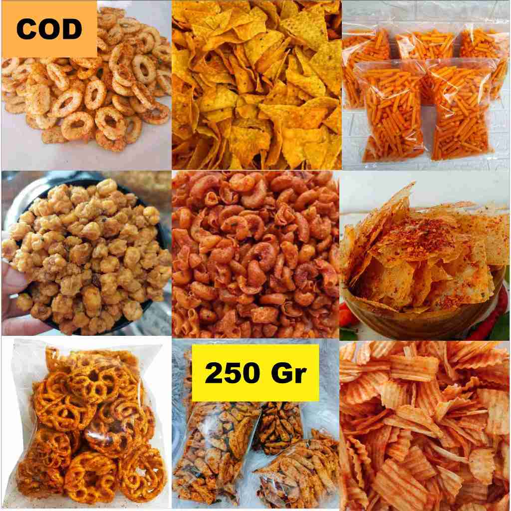 

TERLARIS Aneka Cemilan Pedas 250 Gram / snack / makanan Ringan / Camilan