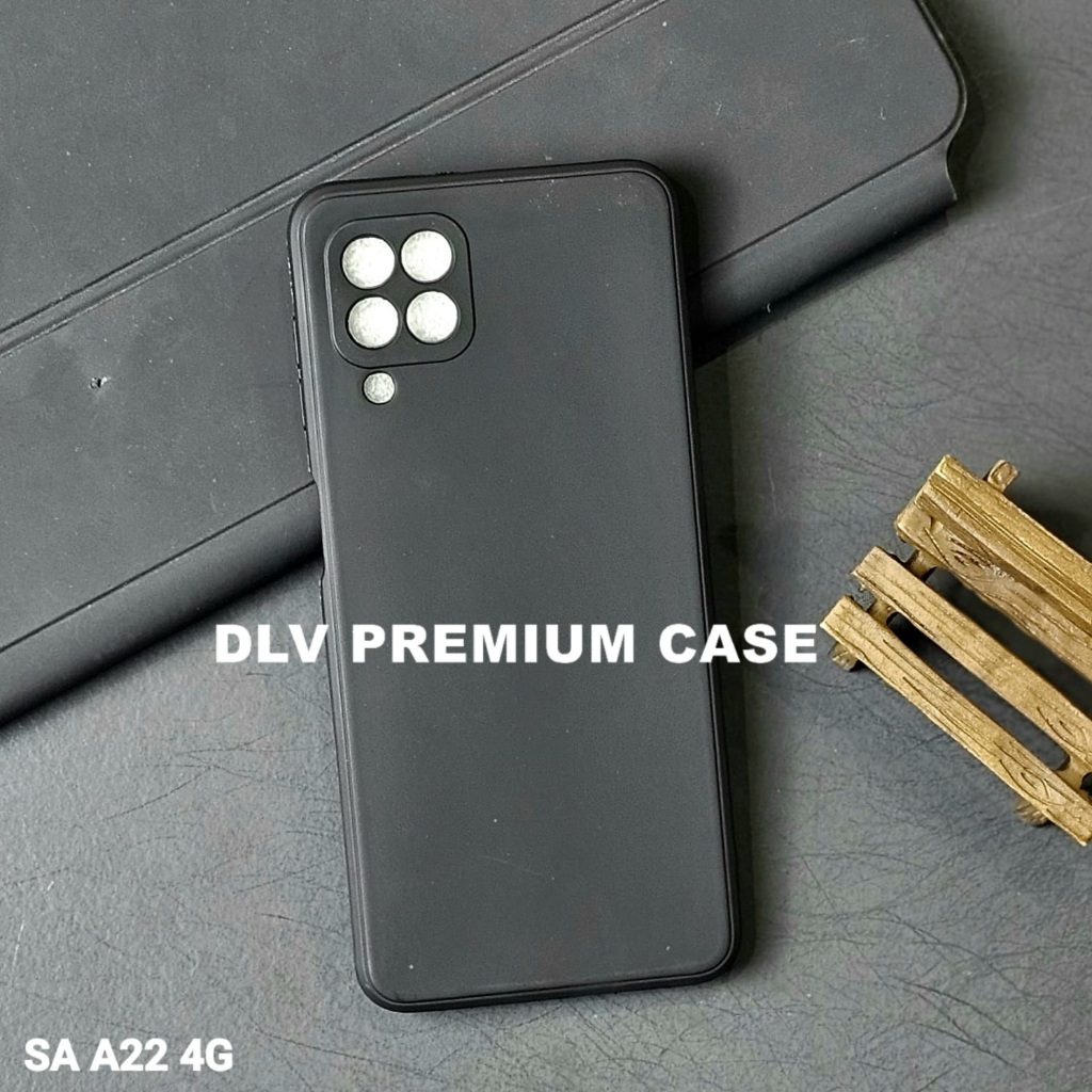 SAMSUNG A22 4G MACARON BLACK PREMIUM  SOFT CASE BLACK SAMSUNG A22 4G