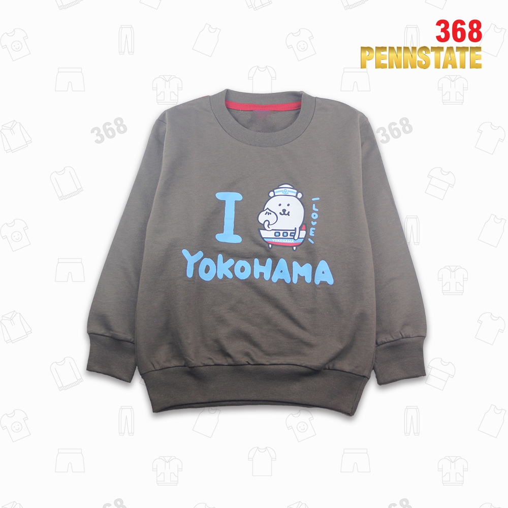 368 PENNSTATE Baju Sweater Anak Bear Series I Love Yokohama