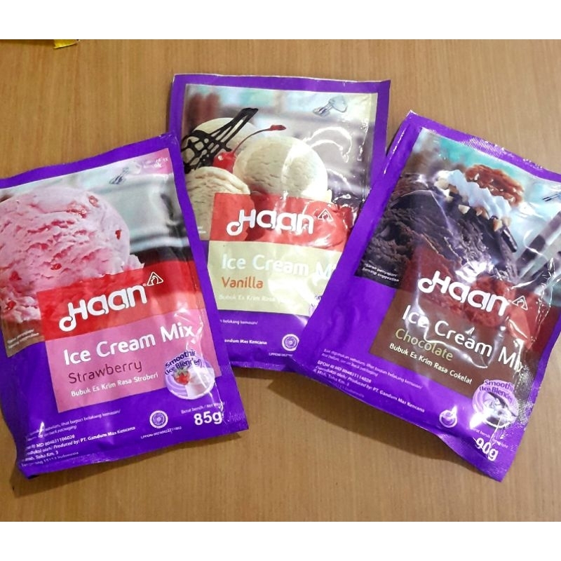 

Haan ice cream mix | bubuk es krim rasa 85 gr