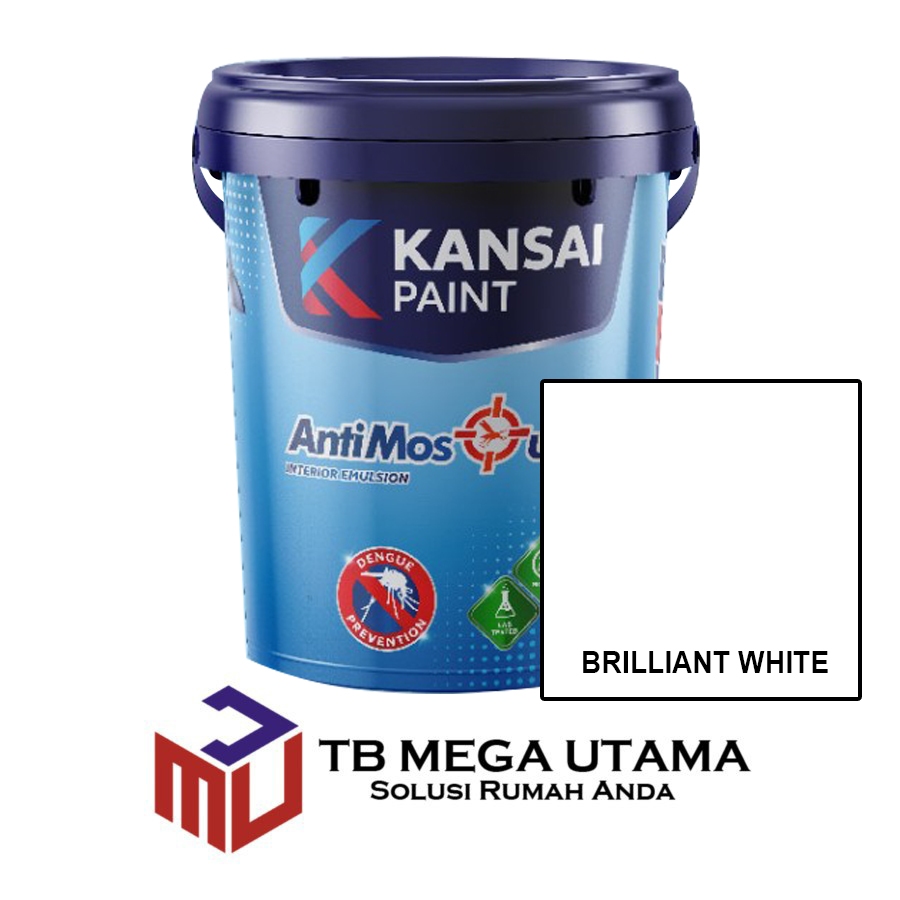 Kansai Paint Anti Mosquito Brilliant White 20 Liter | Cat Decorative Tembok Anti Nyamuk Interior