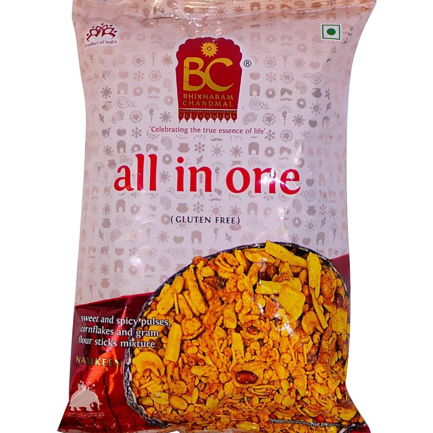 

ALL IN ONE BHIKHARAM CHANDMAL 200G / Mix Namkeens / Mix Farshan / Indian Snacks