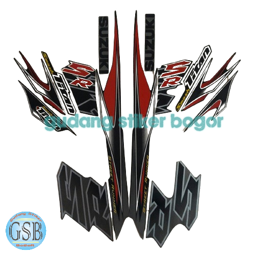 striping stiker motor smash titan 2012 full hitam