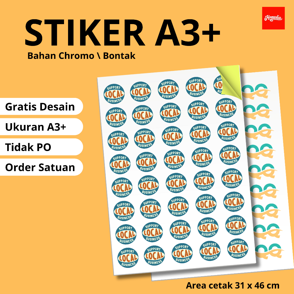 

Cetak Stiker Chromo Cut A3 Murah / Cetak Stiker Label Kemasan Makanan Minuman Onlineshop Murah