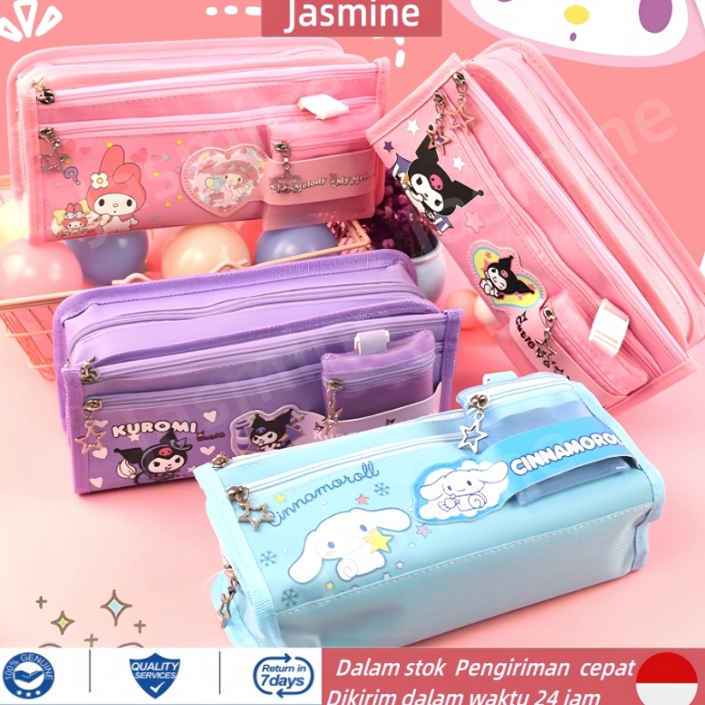 

KODE M8F9 Tempat Pensil Cinnamoroll Baru Sanrio Anime My Melody Kuromi Penyimpanan Alat Tulis Siswa Perlengkapan Sekolah Ins Kawaii
