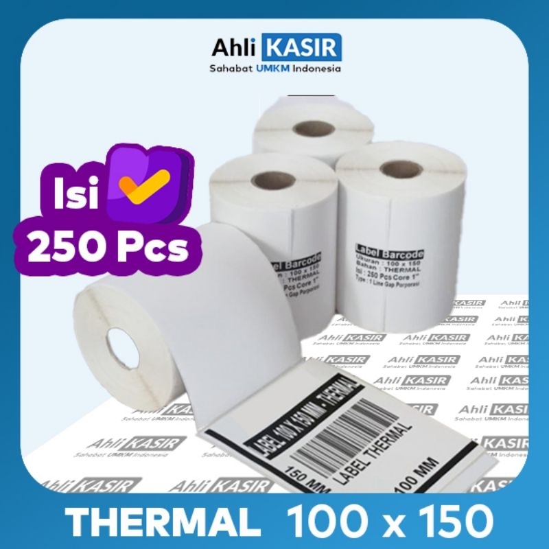 

Kertas Stiker Thermal Resi online shop alamat kirim 100x150 mm