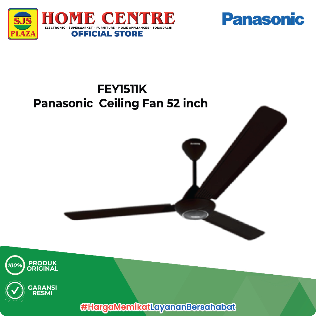 Panasonic F-EY1511-K - Ceiling Fan (Hitam)
