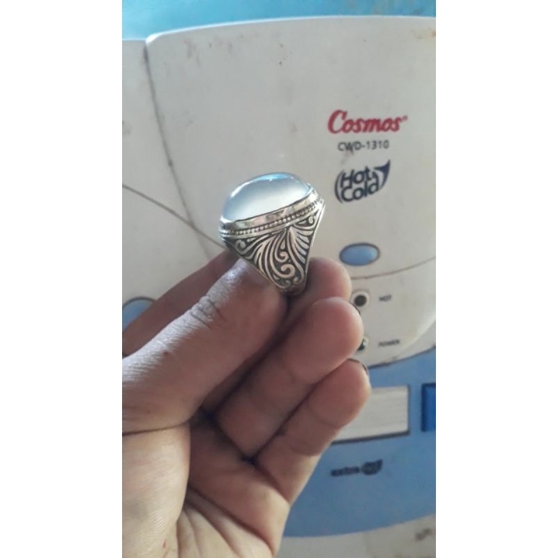 cincin batu akik anggur cimpago biru dim 23x17x11 size8