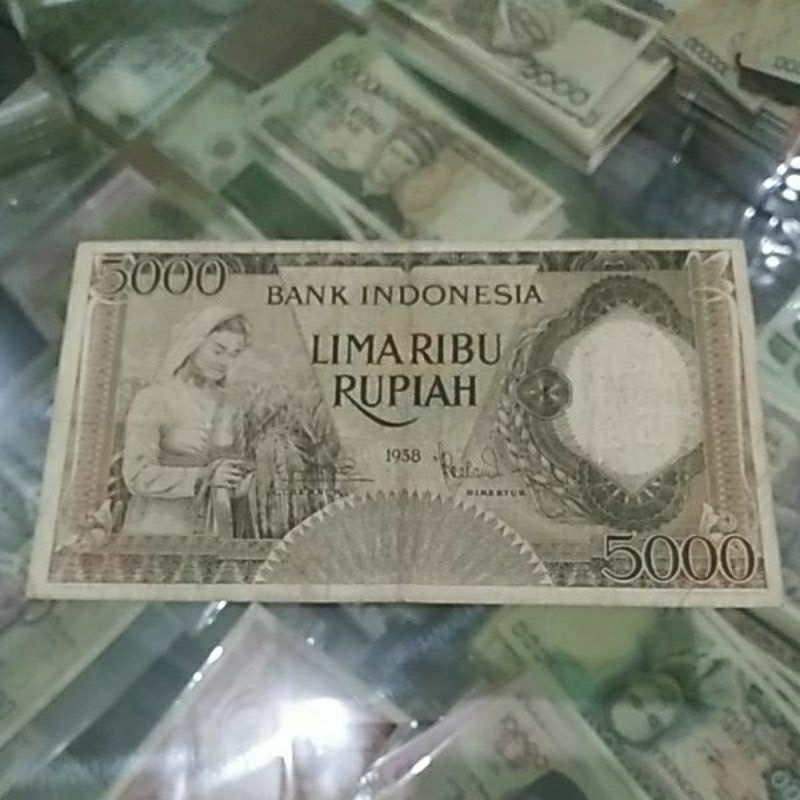 Uang kuno 5000 rupiah 1958 seri pekerja