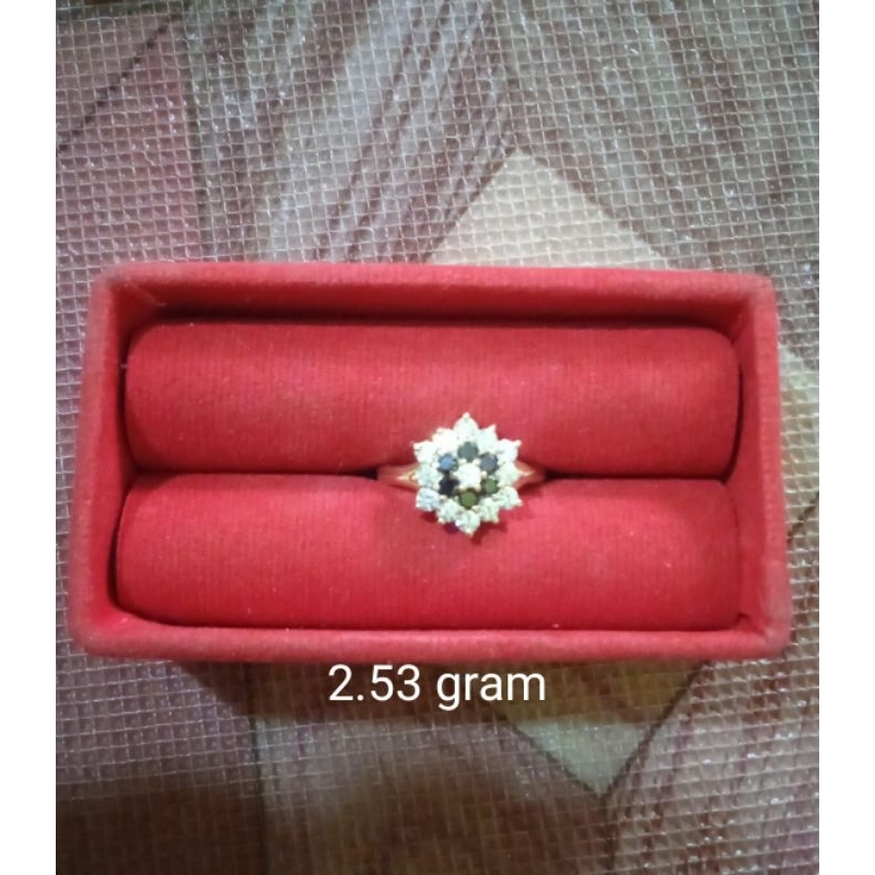 Cincin perak berlian mode matahari 925 perak silver