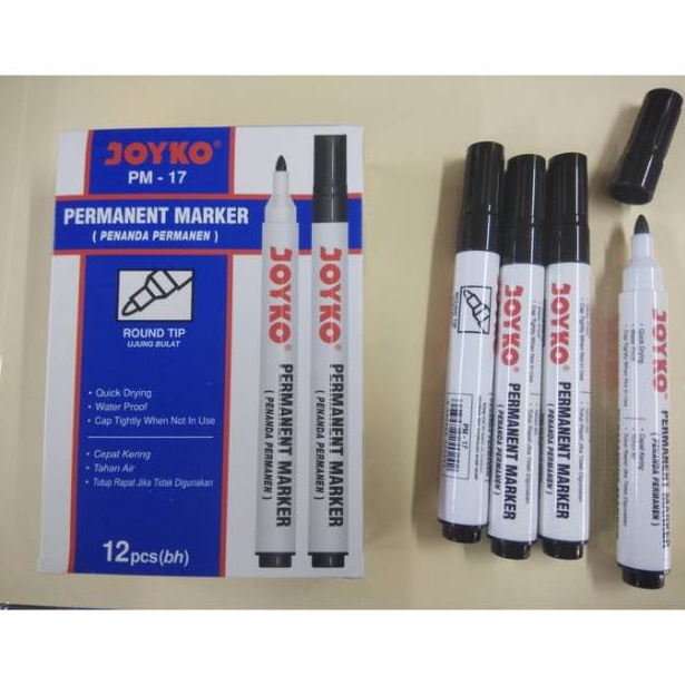 

KODE H4L7 Spidol Permanen Marker Joyko PM17 LUSIN