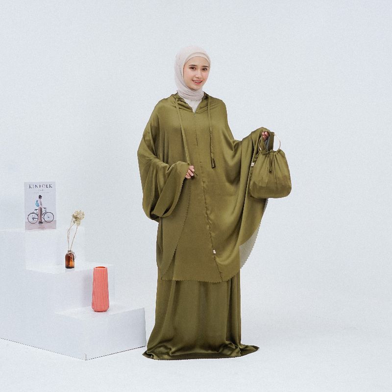 Mukena Nazwa - Mukena Dewasa 2in1 Resleting Traveling AURORA