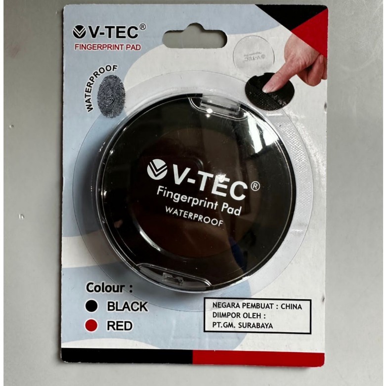 

KODE A3G2 Stempel Cap Jempol Notaris Bak Sidik Jari VTECFinger Print Pad HITAM