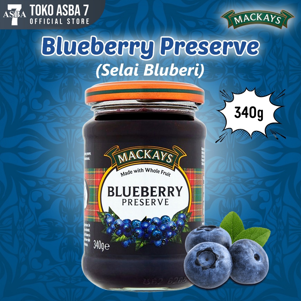 

MACKAYS BLUEBERRY PRESERVE SELAI 340GR