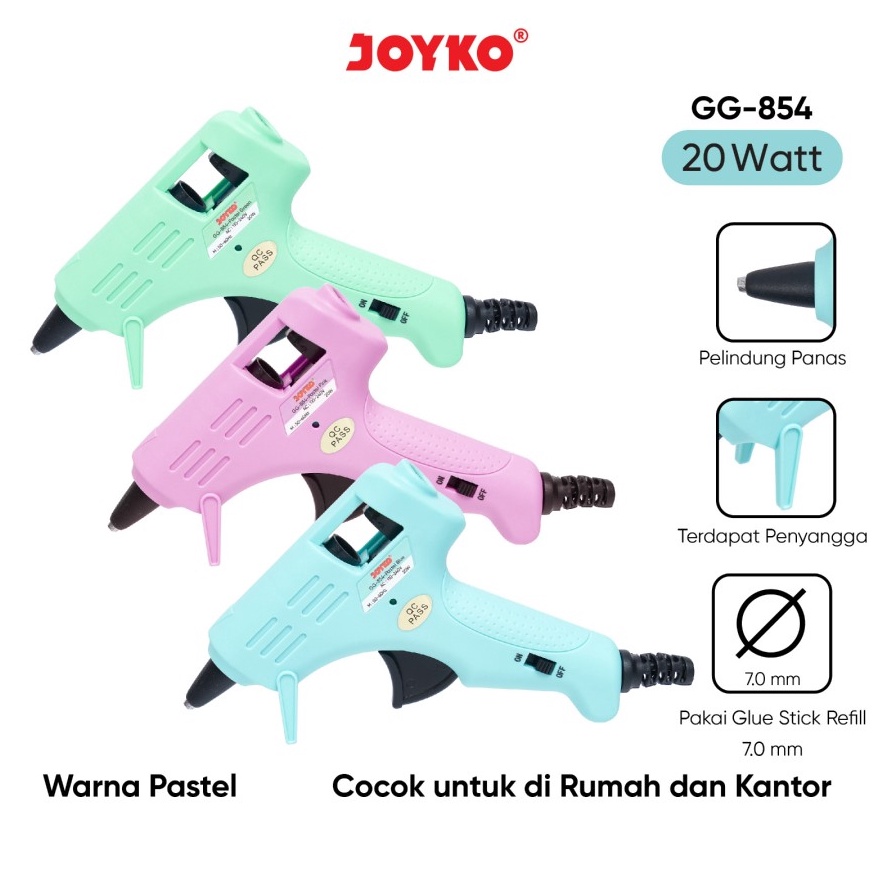 

KODE A6I9 Glue Gun Lem Tembak Joyko GG854 Pastel Color