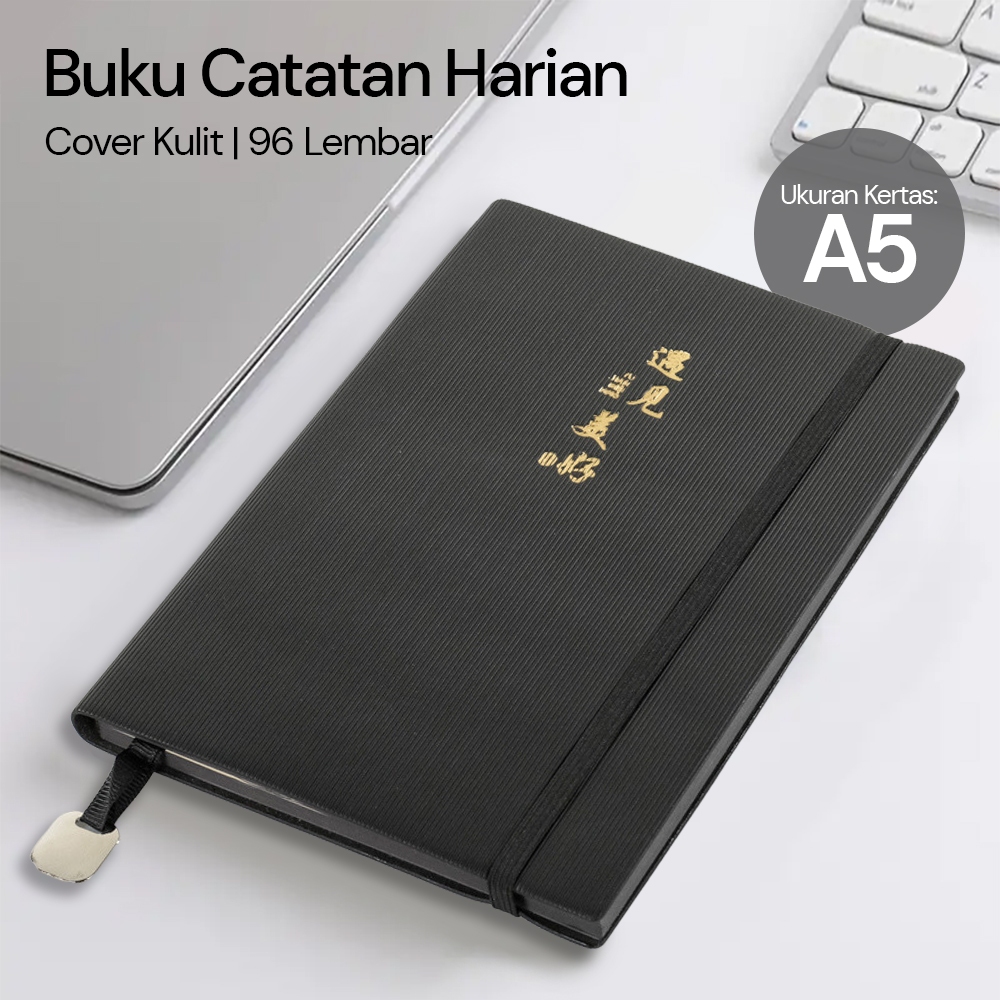

Notebook Jurnal Cover Kulit A5 - V5 - Black