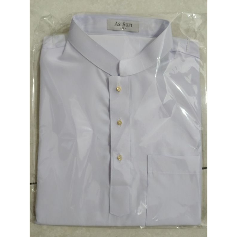 Baju Muslim As Sufi/Baju Putih Assufi/Baju Koko Putih/Baju Taqwa Putih/Taqwa Al khidmah/Taqwa Assufi