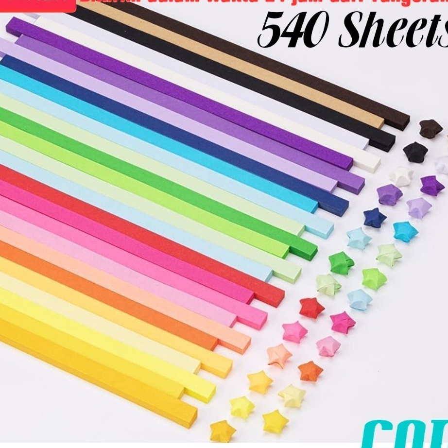 

KI3 54 Lembar Kes Bintang Orami Star PaperLucky Star Craft HandmadeOrami Kes Berwarna DIY