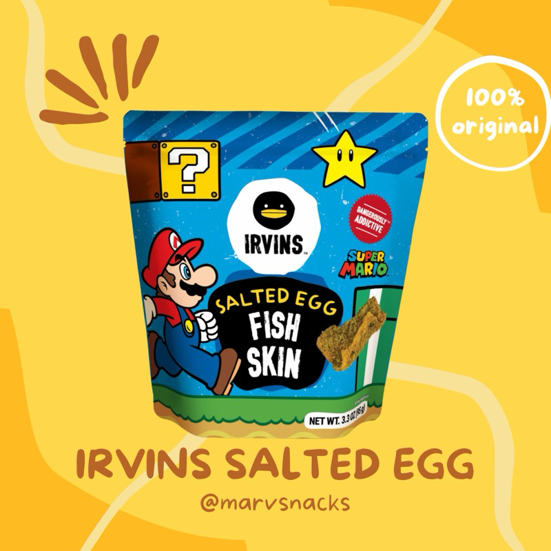

SUPER MARIO | IRVINS Salted Egg Fish Skin (95 grams)