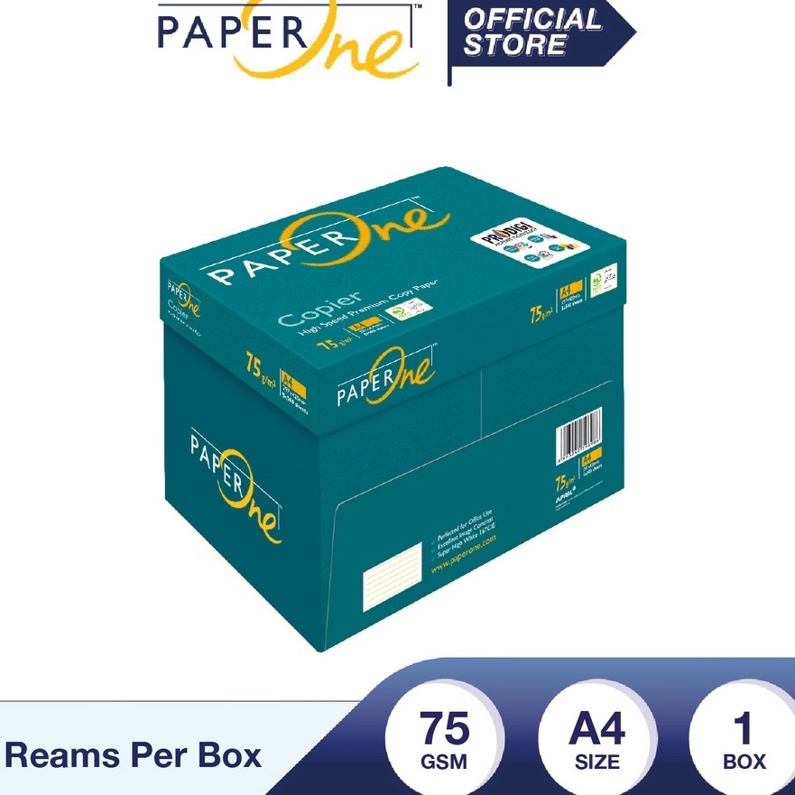 

KI3 PaperOne Kes A4 75gr Copier 1 Box 2 lembar Kes HVS A4 Kes Fotocopy