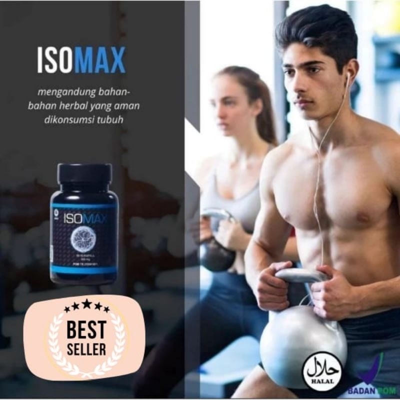 Isomax Kapsul Suplemen Fitness Penambah Stamina Olahraga.