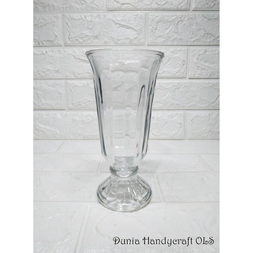 UNIK vas kaca palma panjang Gelas Milkshake dekorasi hiasan meja