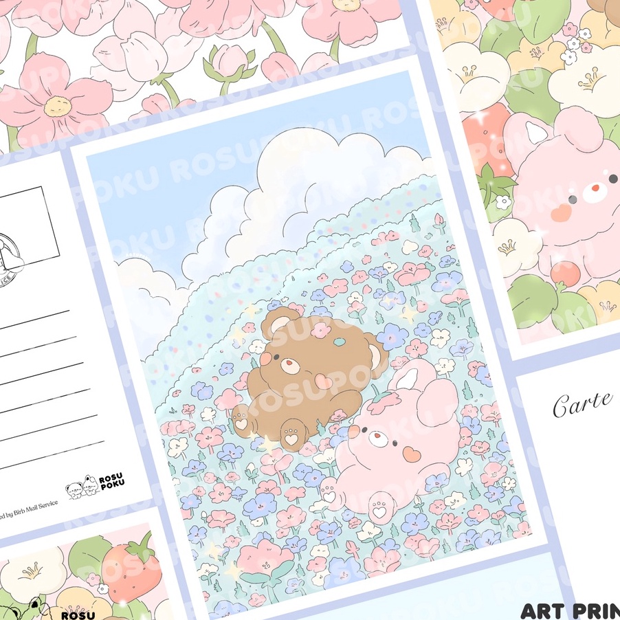 

Terkini Rosupoku Art PrintPost Card Floral Theme